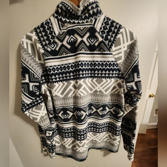 Eddie Bauer twilight blue women's fleece pullover half zip size large - Picture 3 of 9